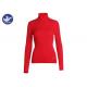 Classic Long Sleeves Turtle Neck Knitted Jumper Elbow Slit Ribbed Knitwear Anti - Shrink