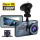 Dual Lens Car DVR Camera Rechargeable Dash Cam 1080FHD With G-Sensor Motion Detection