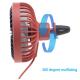 4 Inch Air Cooling Fan 4 Vane DC Powered 3 Speeds Vehicle Rotatable Clip Car Fan