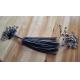 Transparent Black Wire Coiled Fishing Lanyard Short Holder Pole Anti-drop Leashes