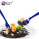 Eco-friendly material reusable colorful plastic noodle shape food fruit forks