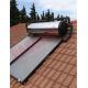 Rooftop Compact Solar Water Heater Blue Titanium Coating Flat Plate Solar Collector