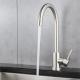 Lead Free Silver Stainless Steel Kitchen Faucet Corrosion Acid Resistance