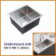 42x40 18 Inch Undermount Kitchen Sink , 16 Gauge Large Single Bowl Stainless Steel Sink