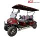 6 Passengers Custom Golf Carts Red Color Electric Golf Trolley