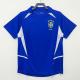 Stripe Twill Retro Soccer Shirts Blue V Neck Football Jersey