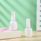 Glass Body 15ml Cute Nail Uv Gel Polish Bottle With Dupont Brush High End Printer Custom Round Empty From Glass Packaging