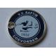 One Euro Soft Enamel Trolley Coin, Iron Shopping Trolley Coin Lock With Nickel Plating And Silk Screen Printing