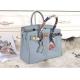 nice quality 30cm Lychee cowhide leather bags light blue women gorgeous brand handbags H-Y03