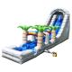 Cheap Inflatable Water Slides 24'H Triple Lane Tropical Giant Water Slides For Adults