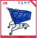 125L Plastic Trolley Basket Chrome Plated For Shopping Mall