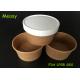 Insulated 8oz Kraft Thick Paper Soup Bowl With Non vented Paper Lid