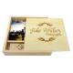 Custom Logo Sliding Lid Wooden Photo Boxes, Photography Packaging Boxes