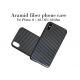Fall Proof Black Glossy Finish Aramid Fiber Phone Case For iPhone X