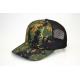 Camouflage Low Profile Camo Trucker Hat , Cotton Sweatband Woodland Trucker Mesh Cap