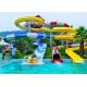 Adult Construction Spiral Swimming Pool Slide Theme Park Water Slide 90 KW Power