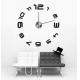 3D Modern EVA Wall Sticker Metal Clock Home Decoration 12S008