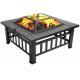 Outdoor 32'' Metal Charcoal Heating Stove For Patio Wood Burning Fireplace
