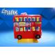 EPARK London Bus swing rocking kiddie ride car 3 Seats RED earn money arcade game machine  for sale