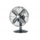 Retro OEM 4 Blades Electric Metal Desk Fan with Stand Round Base / Air Cooling Fan