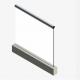 Staircase Aluminium Alloy U Channel Base Balcony Glass Railing for Flooring Mounting