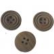 Eco Friendly Real Wooden Natural Material Buttons 30L Use On Luxury Sewing Coat