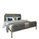 Sophisticated Tufted Metal Bedroom Furniture Set with Display Stand and Bunk Bed
