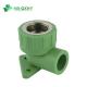 Round Head Code PPR Pipe Fitting Female Thread Elbow with Wall Plate Welding Connection