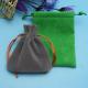 Casual Short Plush Drawstring Jewelry Bag Solid Pattern Easily Opened / Closed