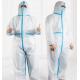 Non Woven Breathable Disposable Coveralls , Anti Virus Waterproof Isolation Gown