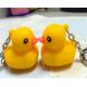 Duck Key chain PVC soft rubber material colorful cute duck keychain