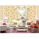 Fashion Flower Embossed Wall Covering Italy Style Embossed Floral Wallpaper