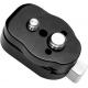 Alvin's Cables Mini Quick Release Plate Kit with 3/8 1/4 Screws for Camera, Monitor, Tripod, Stabilizer, Gimbal, Monopods, Magic Arm, Flash Bracket, QR Plate System Black-A0123