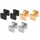 New arrival stainless steel doubled square dumbbell shaped ear studs