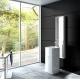 White Resin Freestanding Bathroom Basin Freestanding Pedestal Sink