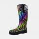 Flexible Zebra Rubber Rain Boots , Wear Resistant Size 5 Rain Boots