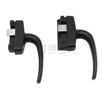 Customized Oblique Black Door And Window Handles Anti Rust Aluminum Alloy
