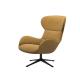 Plywood Frame Reno Armchair , Leather Leisure Chair Elastic Webbing Suspension