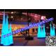 2m Lighting Inflatable Stages Decoration / Inflatable Cone For Wedding Backdrops
