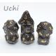 Practical Sturdy Small Metal Dice , Polyhedral Sharp Edged Tiny Dice Set
