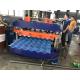 Glazed Tile Metal Roofing Roll Forming Machine Automatic PLC Control 0.7mm 12m / Min