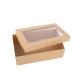 Wedding Party Baking Food Kraft Paper Packaging Box With Window Cover