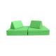 6pcs Foldable Foam Children'S Play Couch Sofa With 2 Triangle Pillows
