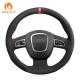 Hand Sewing Soft Suede Steering Wheel Cover for Audi A3 8P Sportback A4 B8 Avant A5 A8 Q5 Q7 S4 S5 S6 S8 RS4