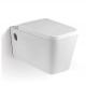 Compact Rimless Wall Hung Toilet With Soft Close Seat Ceramic Water Closet