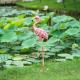 Outdoor Metal Pink Flamingo Lawn Ornaments Decorative Garden Decor
