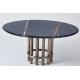 Restaurant Wooden Dining Room Tables Luxury Oval Shape Port Laurent Marble Top