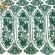 Customized Emerald Green Embroidery Lace Fabric Beaded Sequined Decoration