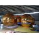 Golden 2.5m Inflatable Mirror Ball Floating Sliver Disco Balloon For Events
