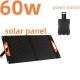 Power Supply Monocrystalline Silicon Folding Solar Panels for Camping RV 60W 100W 200W